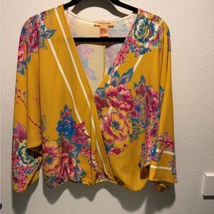 Flying Tomato Yellow Floral Blouse